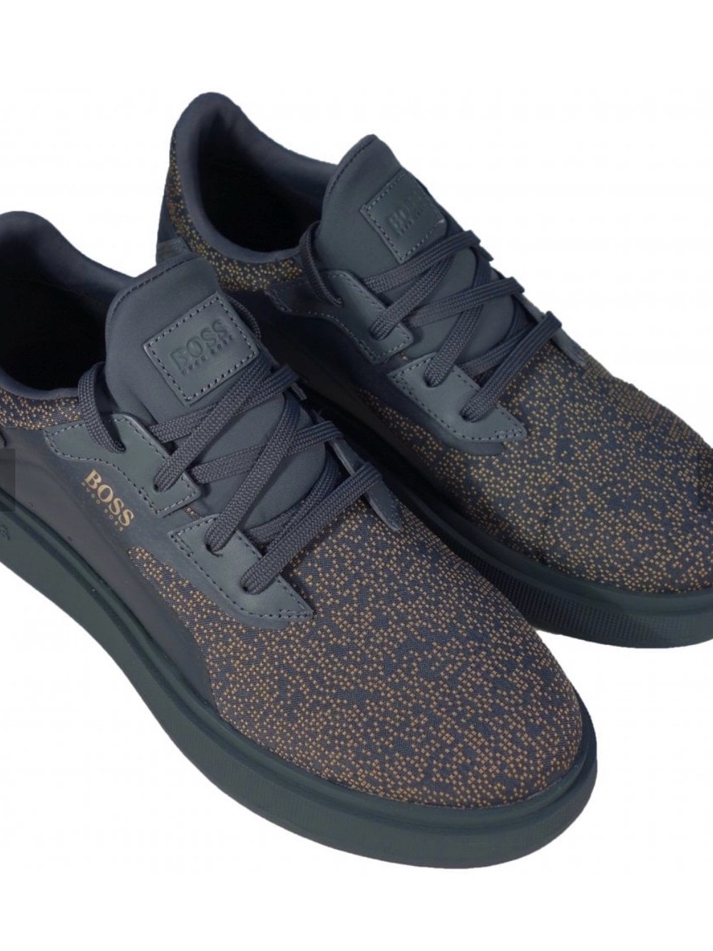 Hugo Boss Men's Gray Glitter Low-Top Sneakers